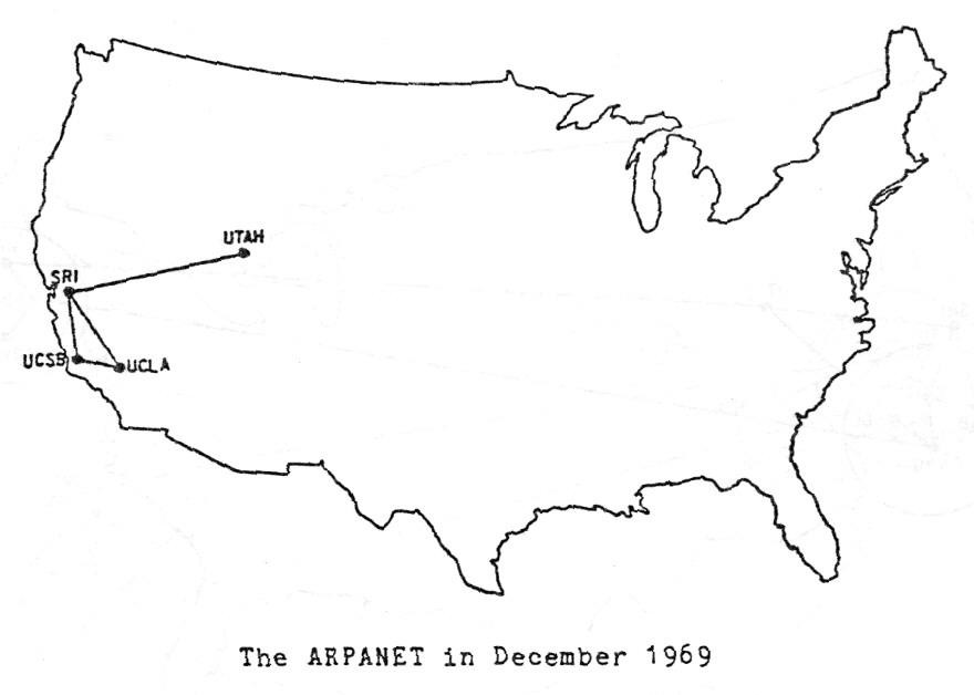 ARPANET en diciembre de 1969